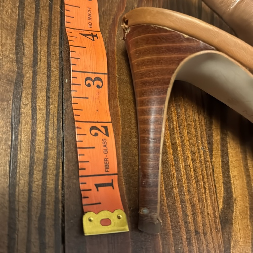 Marc Fisher 4” Brown Leather Sandal Heels Size 6.5 M - Picture 3 of 7